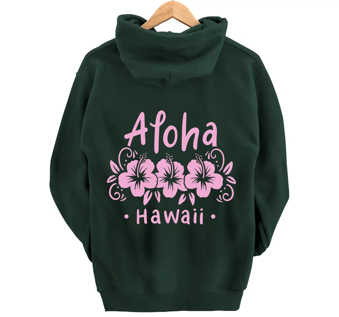 Aloha Hawaii Hawaiian Flower Summer Tropical Gift Pullover Hoodie