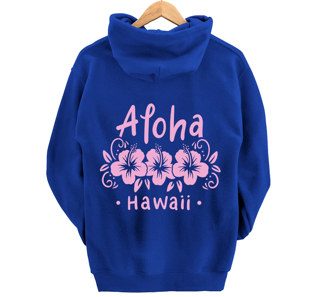 Aloha Hawaii Hawaiian Flower Summer Tropical Gift Pullover Hoodie