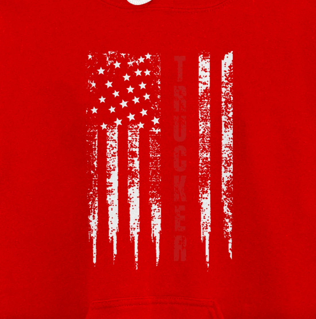 Trucker American Flag US Truck Driver 18 Wheeler Gift Pullover Hoodie