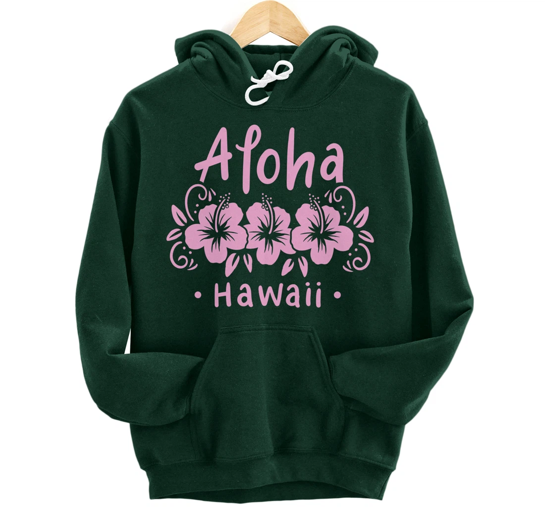 Aloha Hawaii Hawaiian Flower Summer Tropical Gift Pullover Hoodie