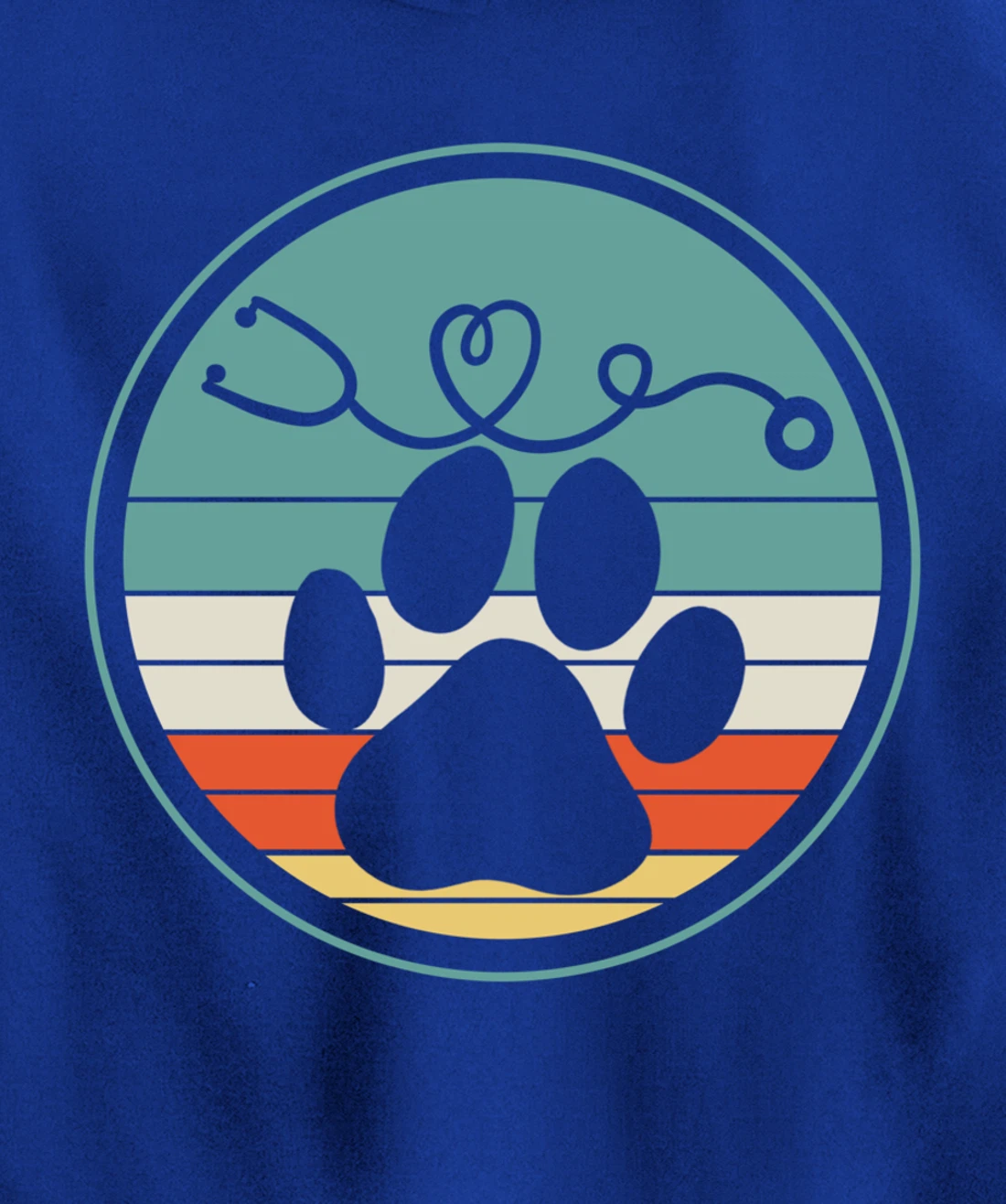 Veterinarian Vet Tech Veterinarian Veterinary Paw Retro Gift Pullover Hoodie