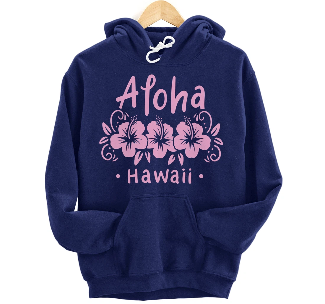 Aloha Hawaii Hawaiian Flower Summer Tropical Gift Pullover Hoodie