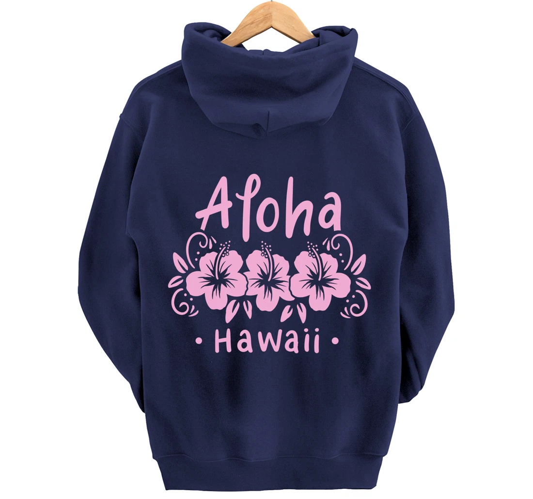 Aloha Hawaii Hawaiian Flower Summer Tropical Gift Pullover Hoodie