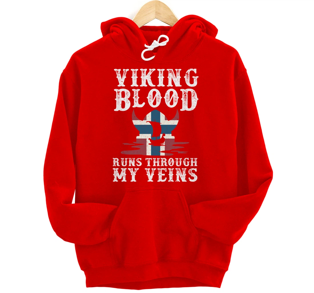Northern Viking Norwegian Blood Norway Pullover Hoodie