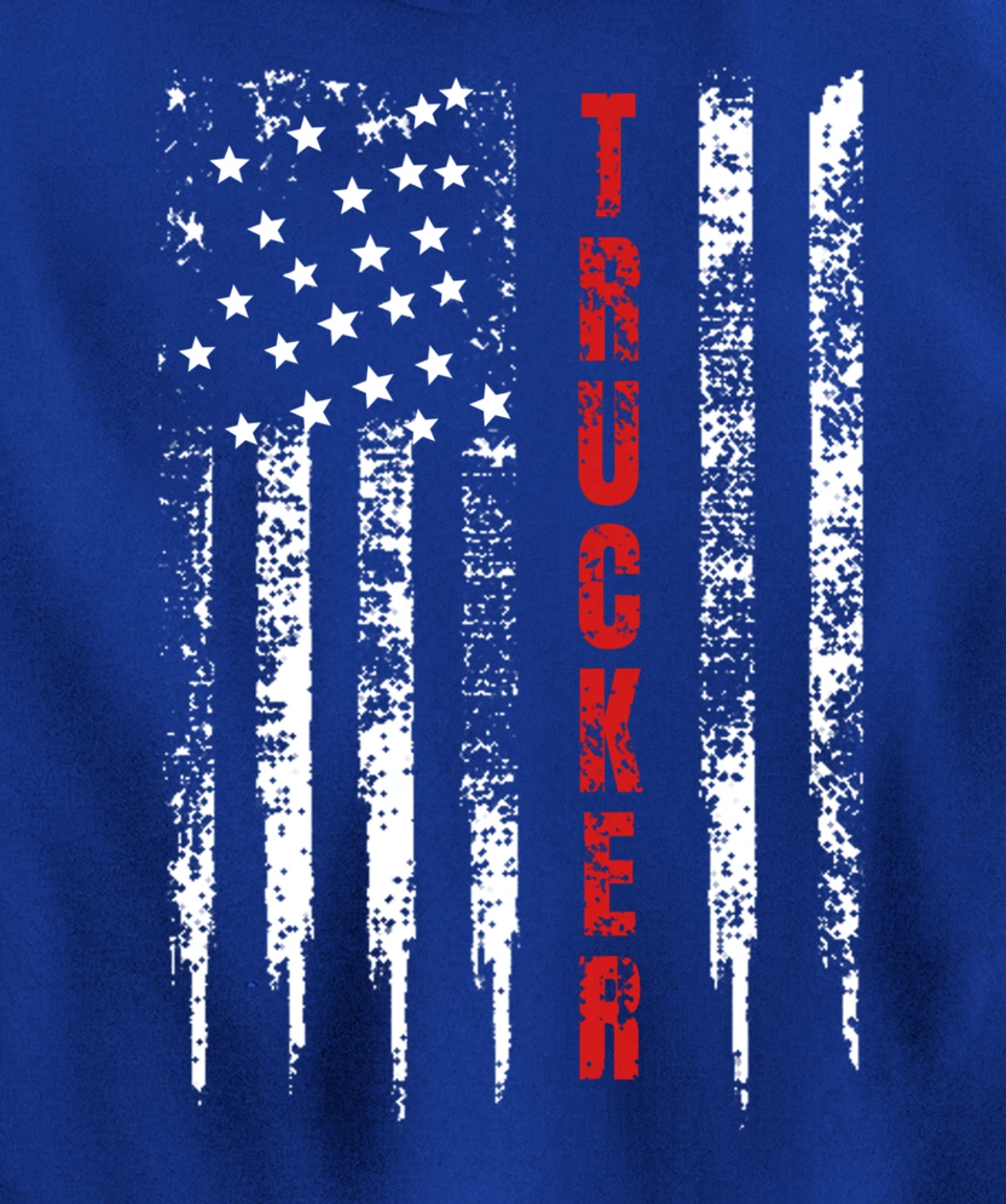 Trucker American Flag US Truck Driver 18 Wheeler Gift Pullover Hoodie
