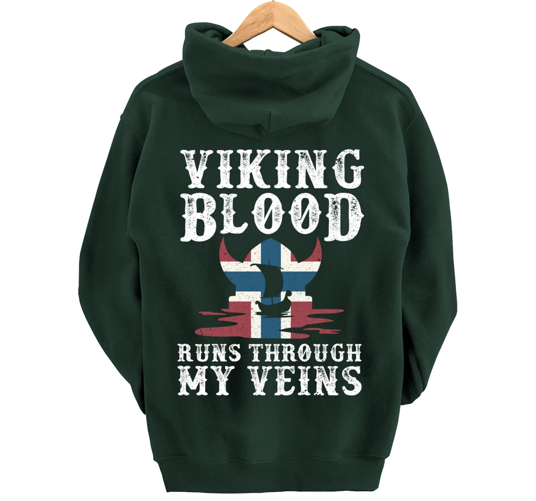 Northern Viking Norwegian Blood Norway Pullover Hoodie