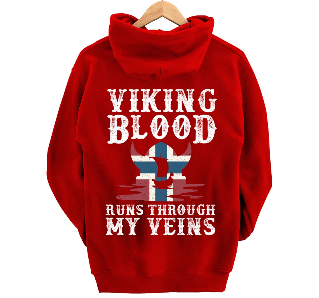 Northern Viking Norwegian Blood Norway Pullover Hoodie
