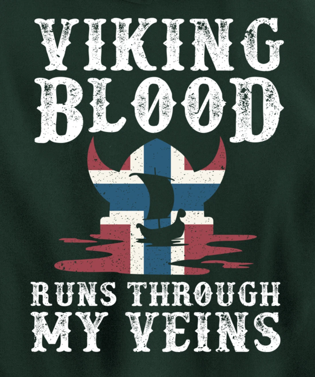Northern Viking Norwegian Blood Norway Pullover Hoodie