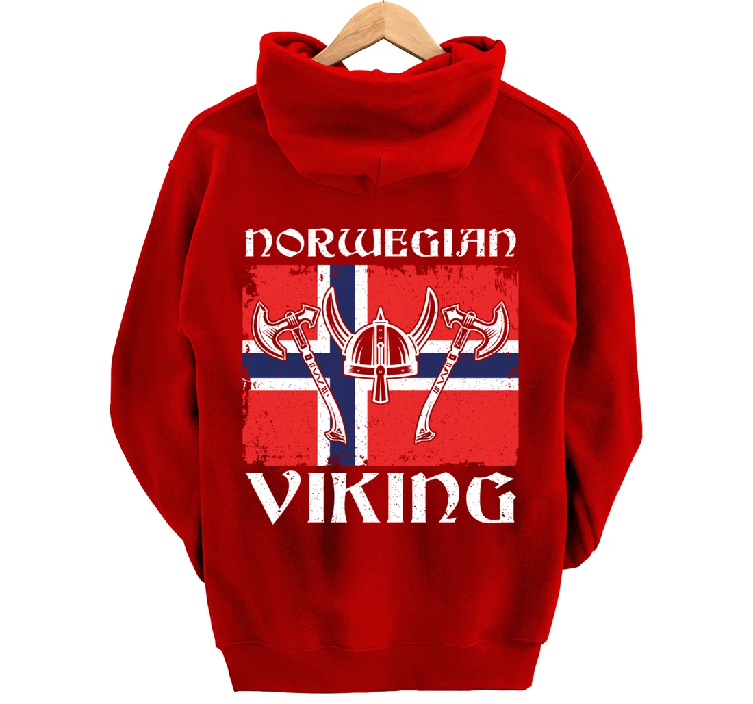 Viking Blood Norway Warrior Gift Norway Pullover Hoodie