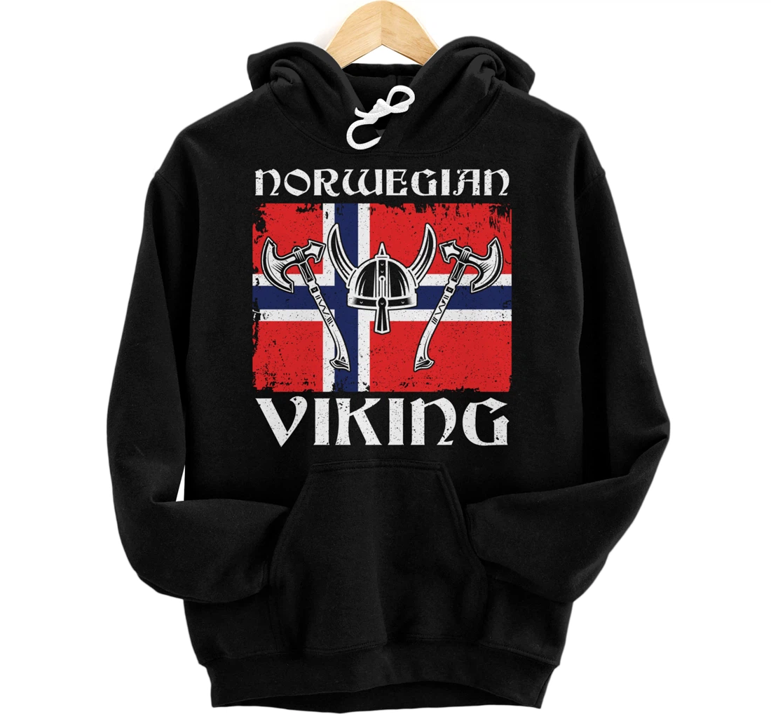 Viking Blood Norway Warrior Gift Norway Pullover Hoodie