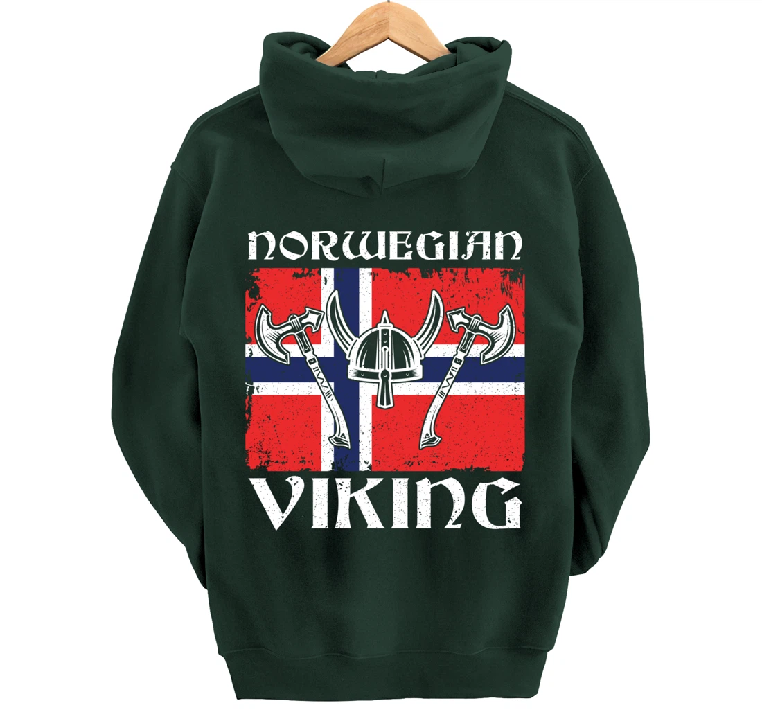 Viking Blood Norway Warrior Gift Norway Pullover Hoodie
