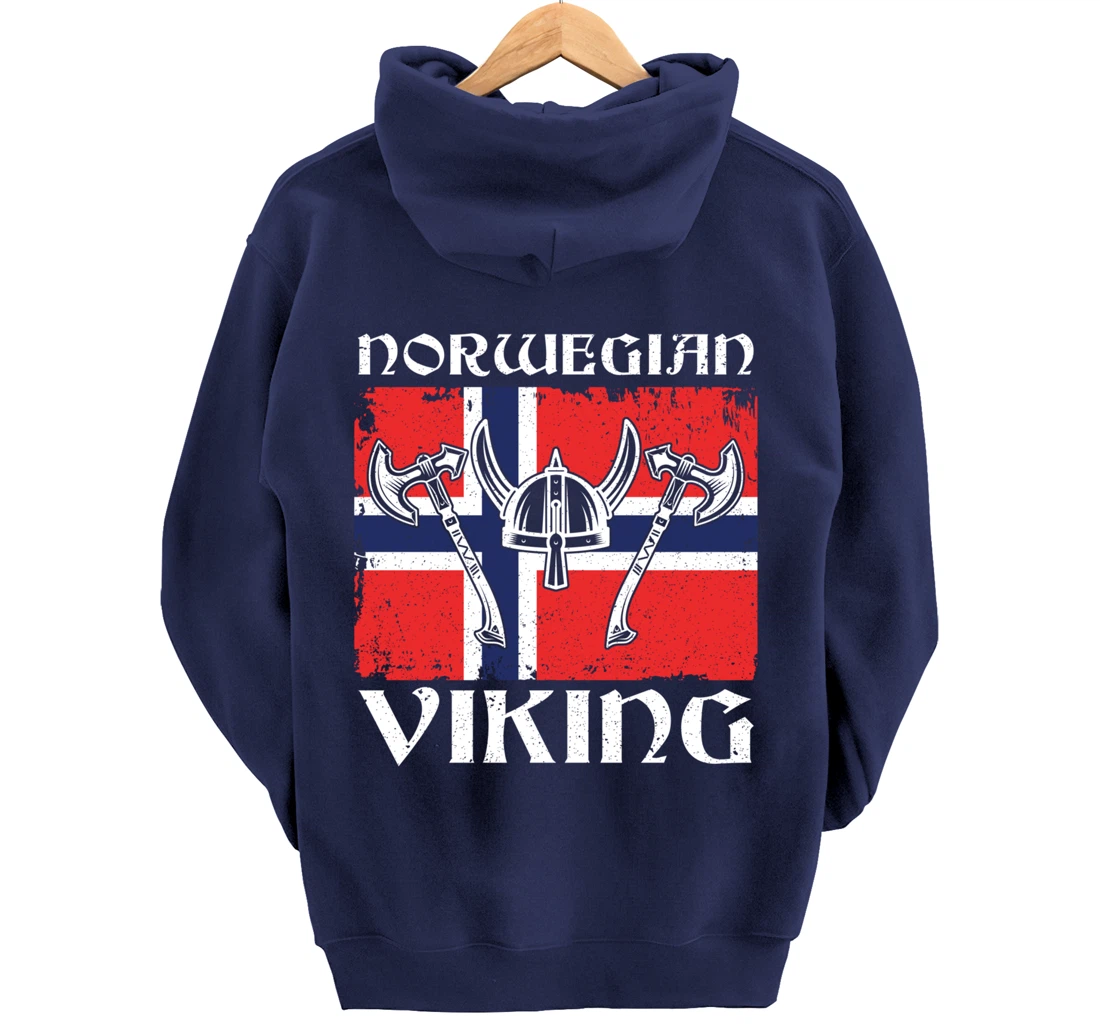 Viking Blood Norway Warrior Gift Norway Pullover Hoodie