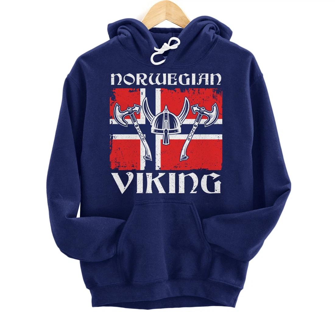 Viking Blood Norway Warrior Gift Norway Pullover Hoodie