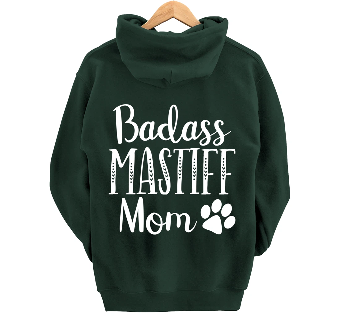 BadAss Bullmastiff Dog Mom Mastiff Lover Funny Owners Funny Pullover Hoodie