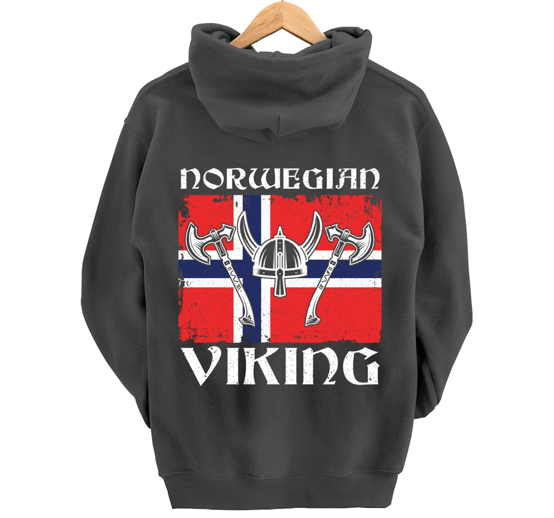 Viking Blood Norway Warrior Gift Norway Pullover Hoodie