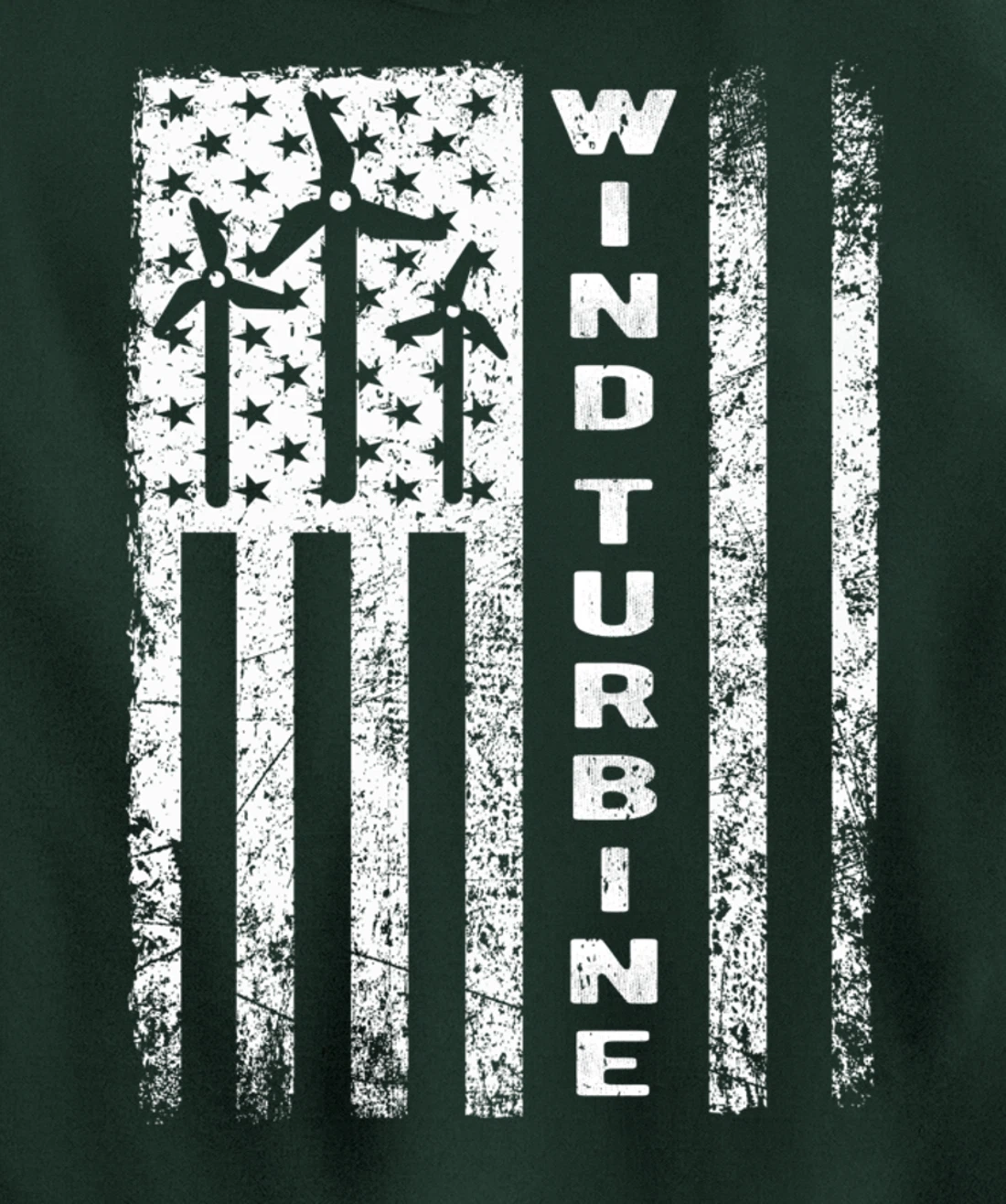 Wind Turbine Flag - Wind Power Outfit Windmill Operator Gift Pullover Hoodie