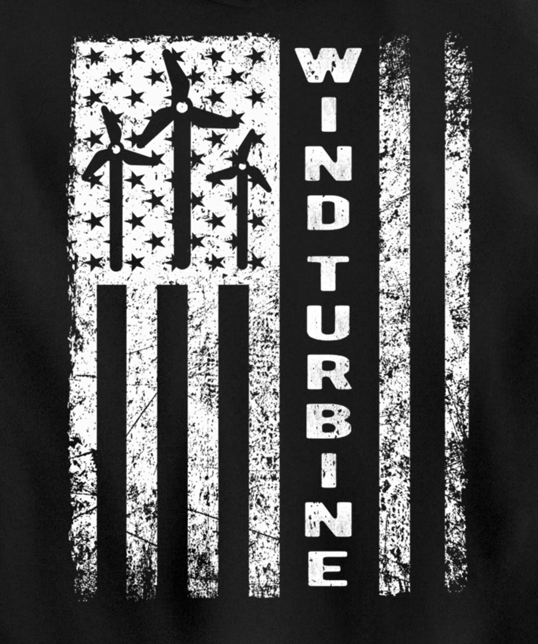 Wind Turbine Flag - Wind Power Outfit Windmill Operator Gift Pullover Hoodie