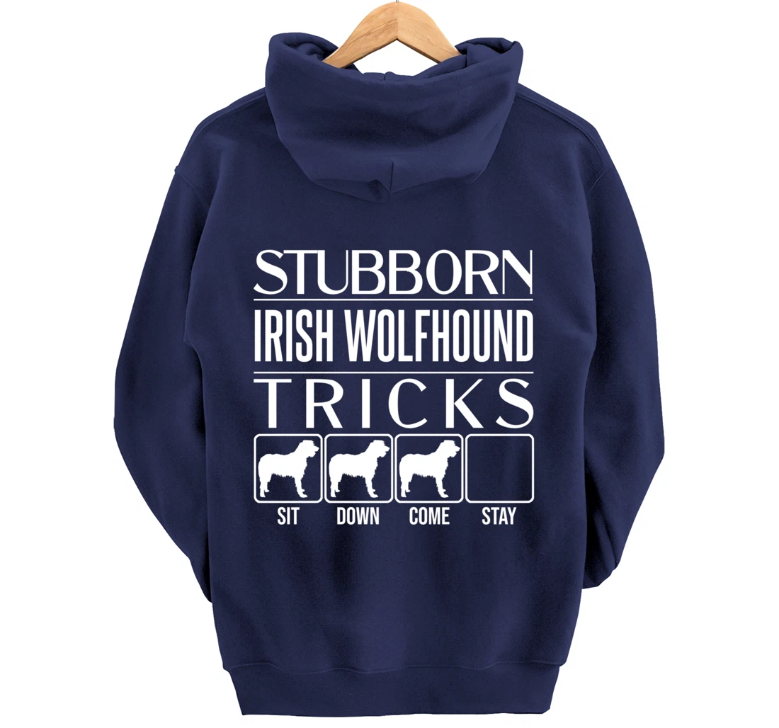 Stubborn Irish Wolfhound Tricks, dog, Funny Irish Wolfhound Pullover Hoodie