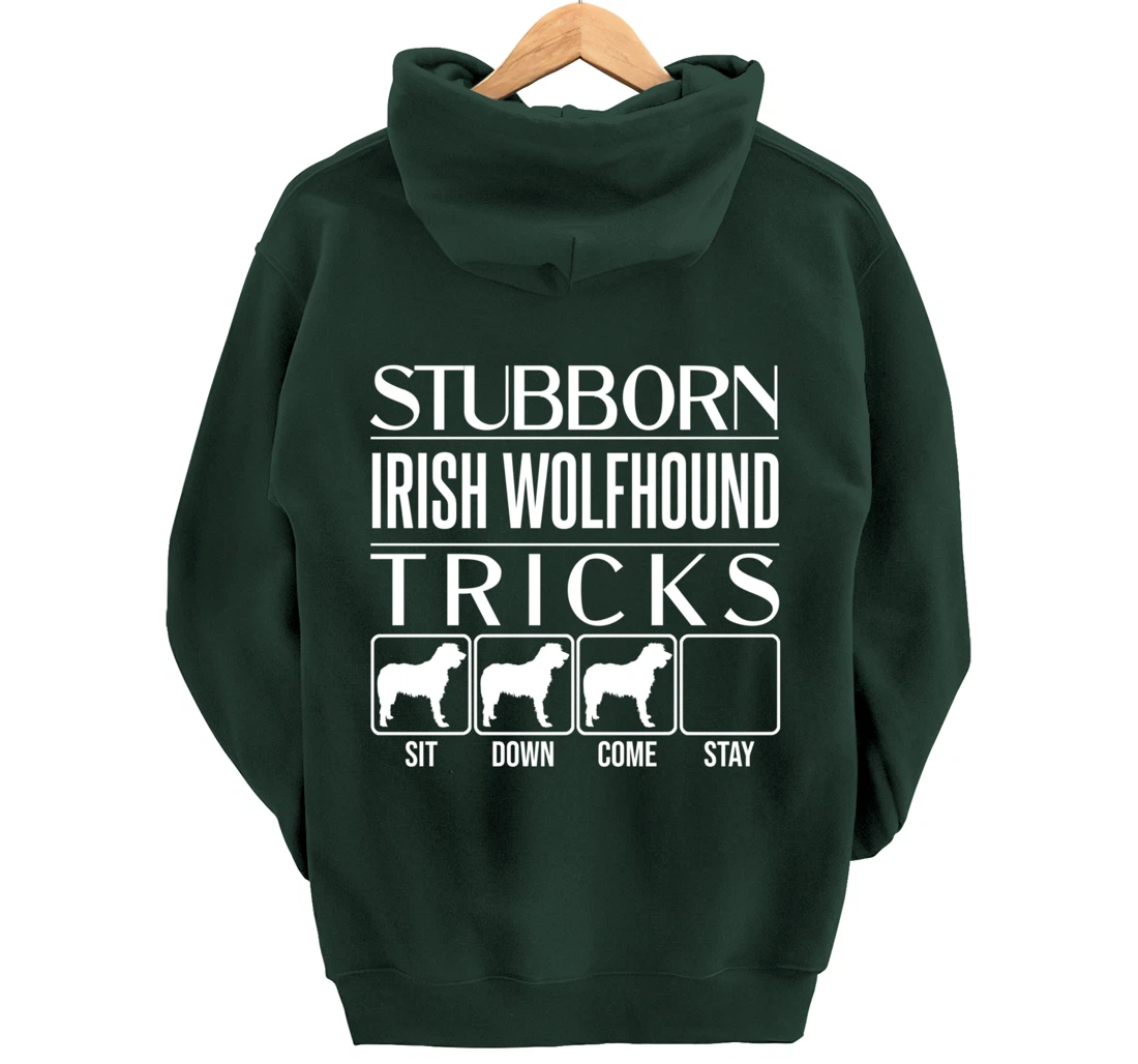 Stubborn Irish Wolfhound Tricks, dog, Funny Irish Wolfhound Pullover Hoodie