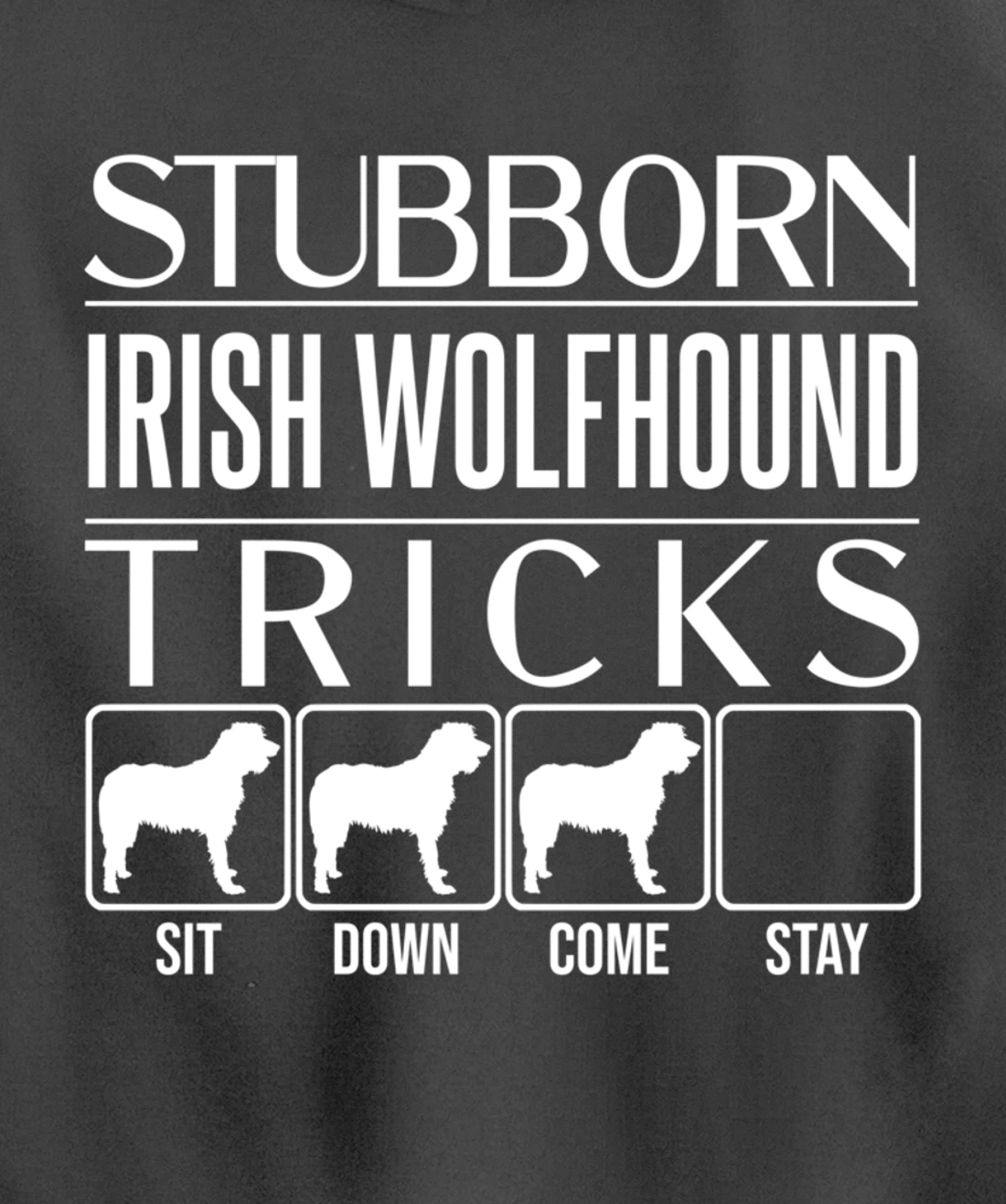 Stubborn Irish Wolfhound Tricks, dog, Funny Irish Wolfhound Pullover Hoodie