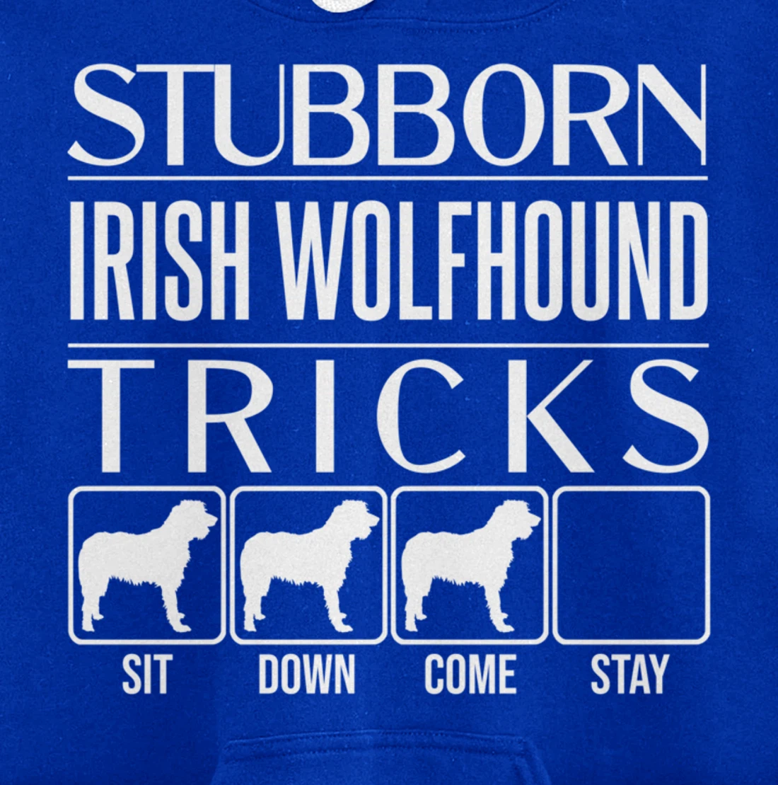 Stubborn Irish Wolfhound Tricks, dog, Funny Irish Wolfhound Pullover Hoodie