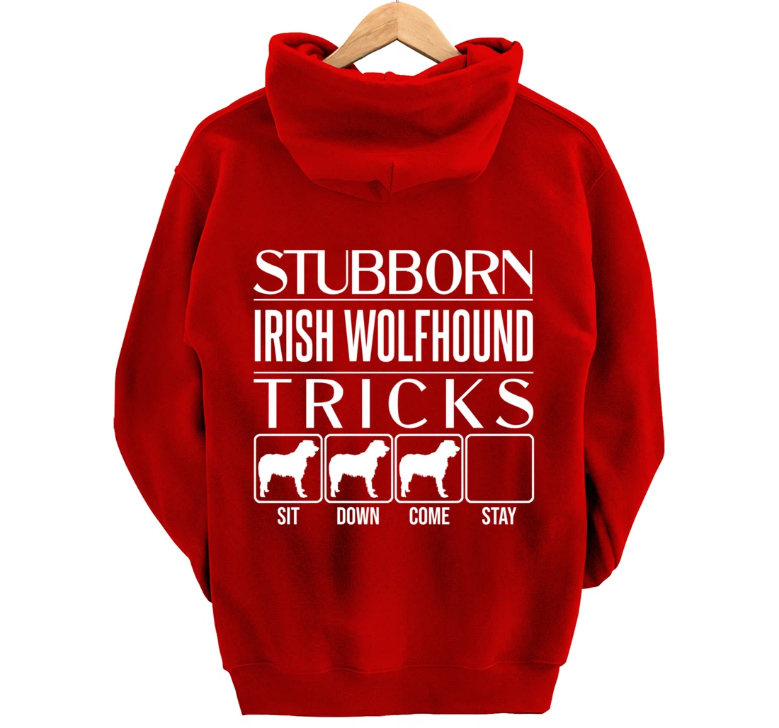 Stubborn Irish Wolfhound Tricks, dog, Funny Irish Wolfhound Pullover Hoodie