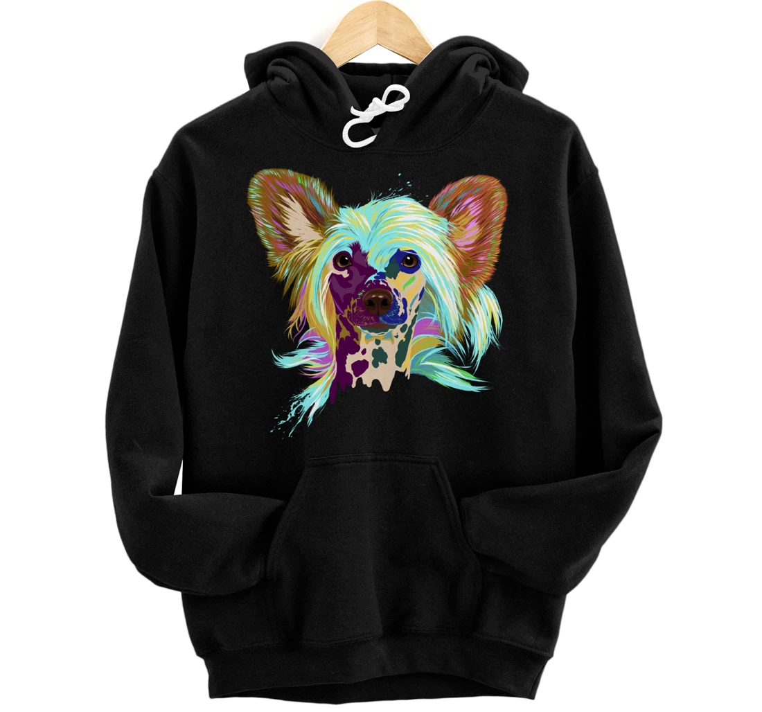 Colourful Dog Chinese Crested Pullover Hoodie