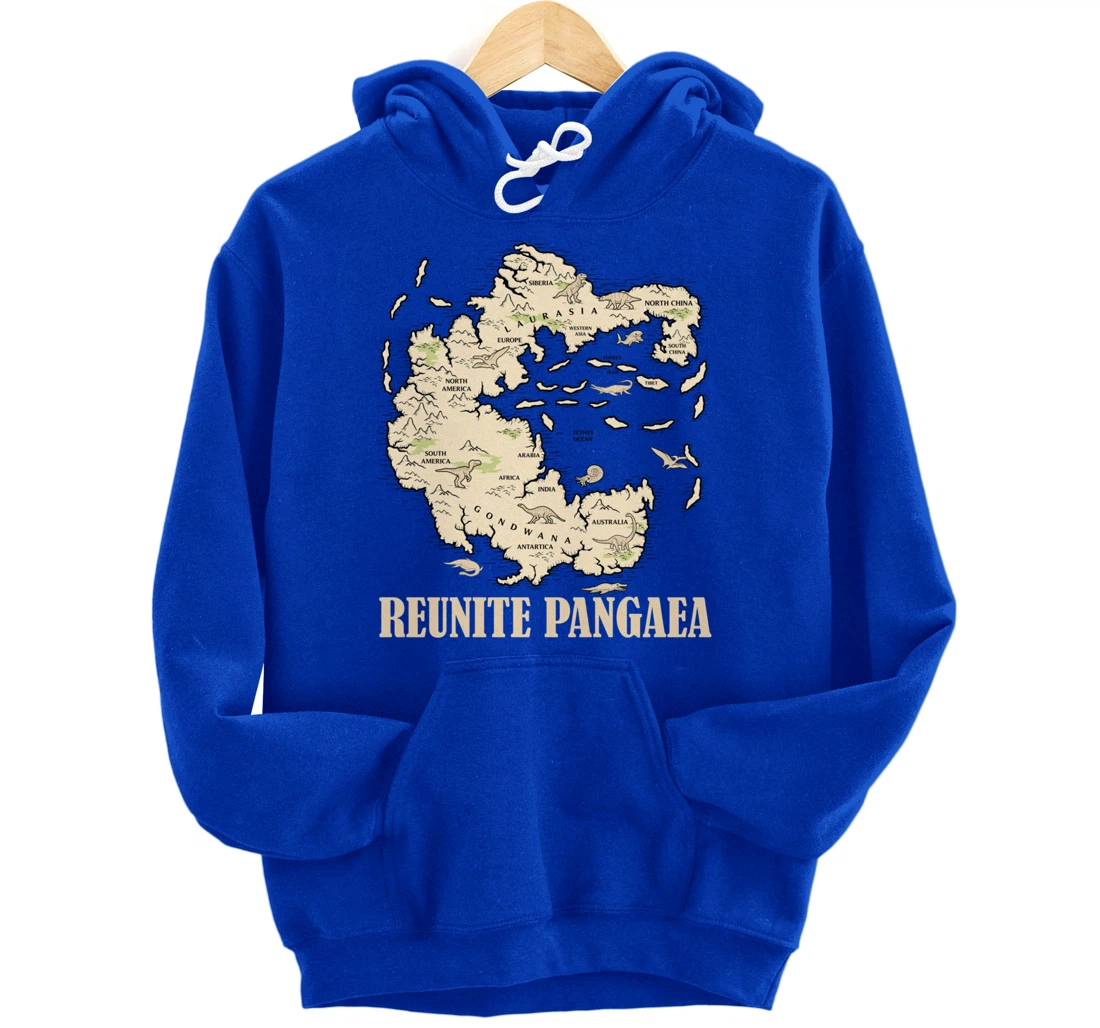 Reunite Pangaea World map History Funny Geology Gift Earth Pullover Hoodie