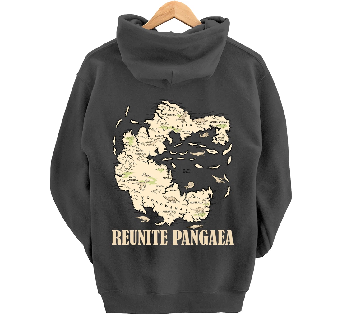 Reunite Pangaea World map History Funny Geology Gift Earth Pullover Hoodie