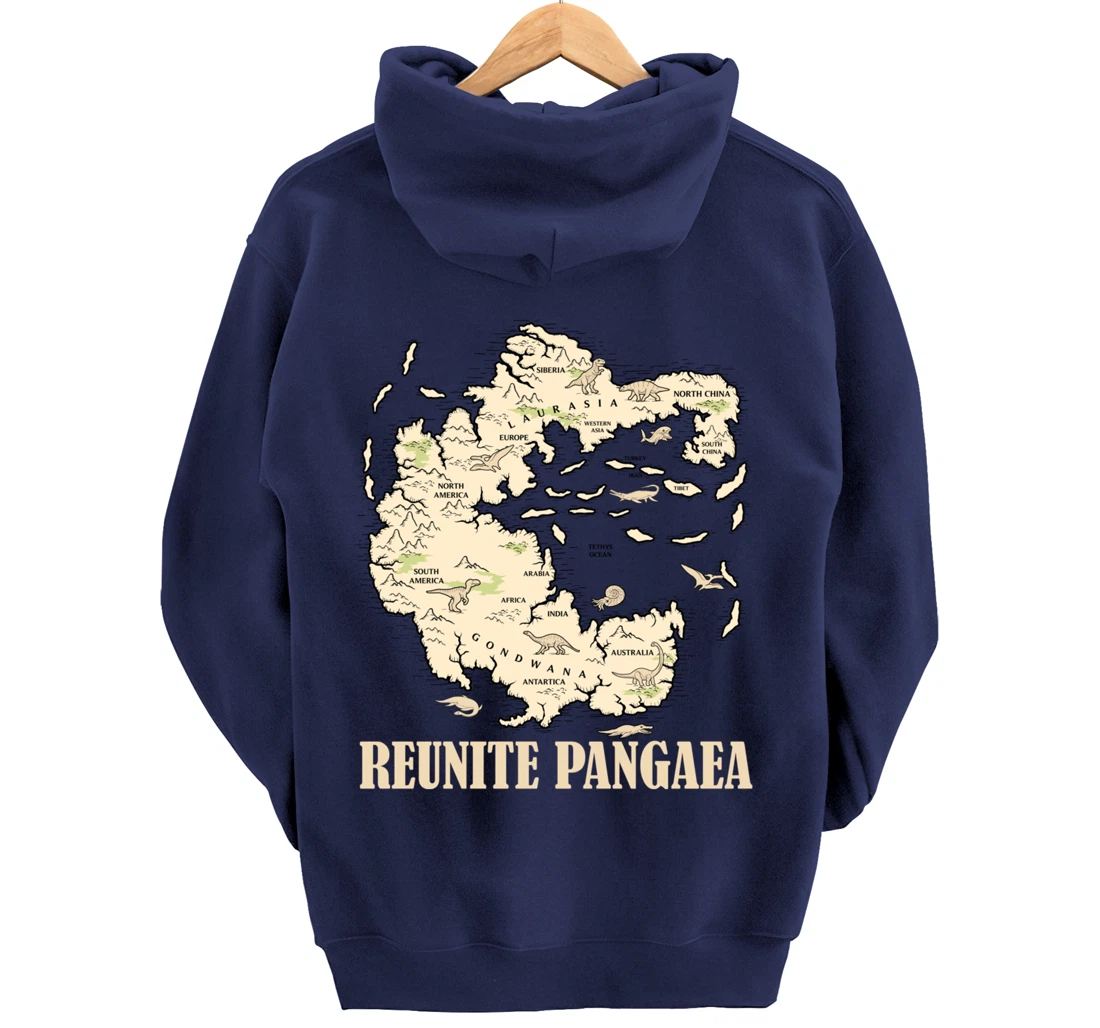 Reunite Pangaea World map History Funny Geology Gift Earth Pullover Hoodie