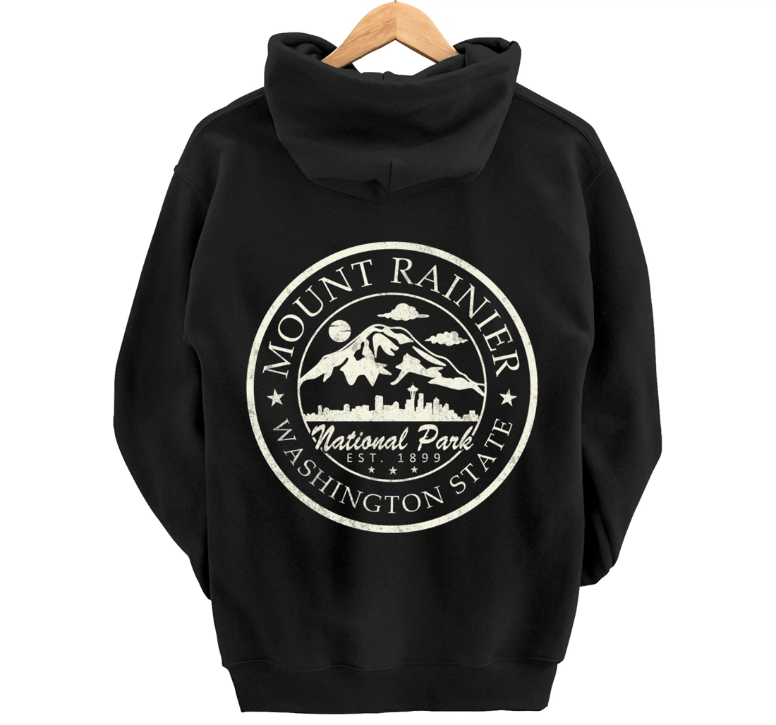 Vintage National Park Mt Rainier Retro shirt Pullover Hoodie