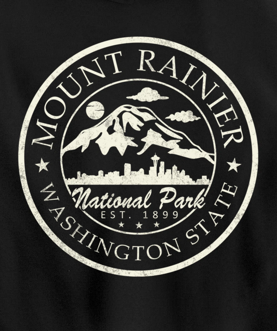 Vintage National Park Mt Rainier Retro shirt Pullover Hoodie