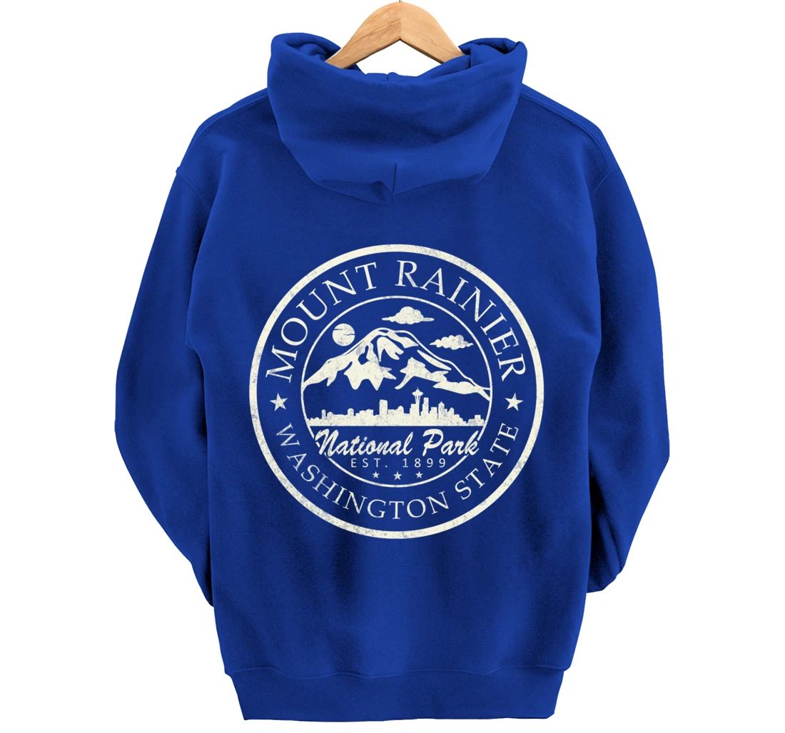 Vintage National Park Mt Rainier Retro shirt Pullover Hoodie