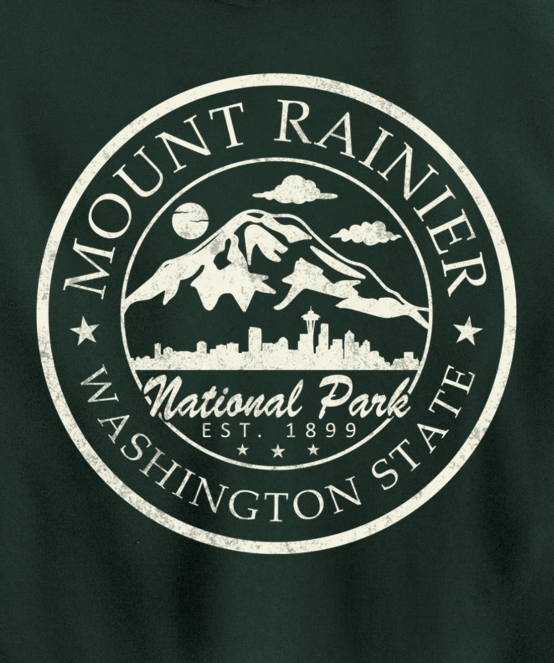 Vintage National Park Mt Rainier Retro shirt Pullover Hoodie