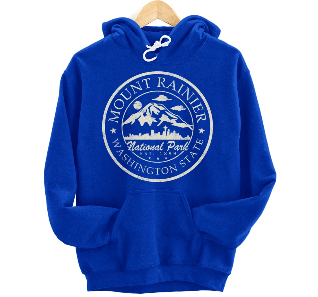 Vintage National Park Mt Rainier Retro shirt Pullover Hoodie