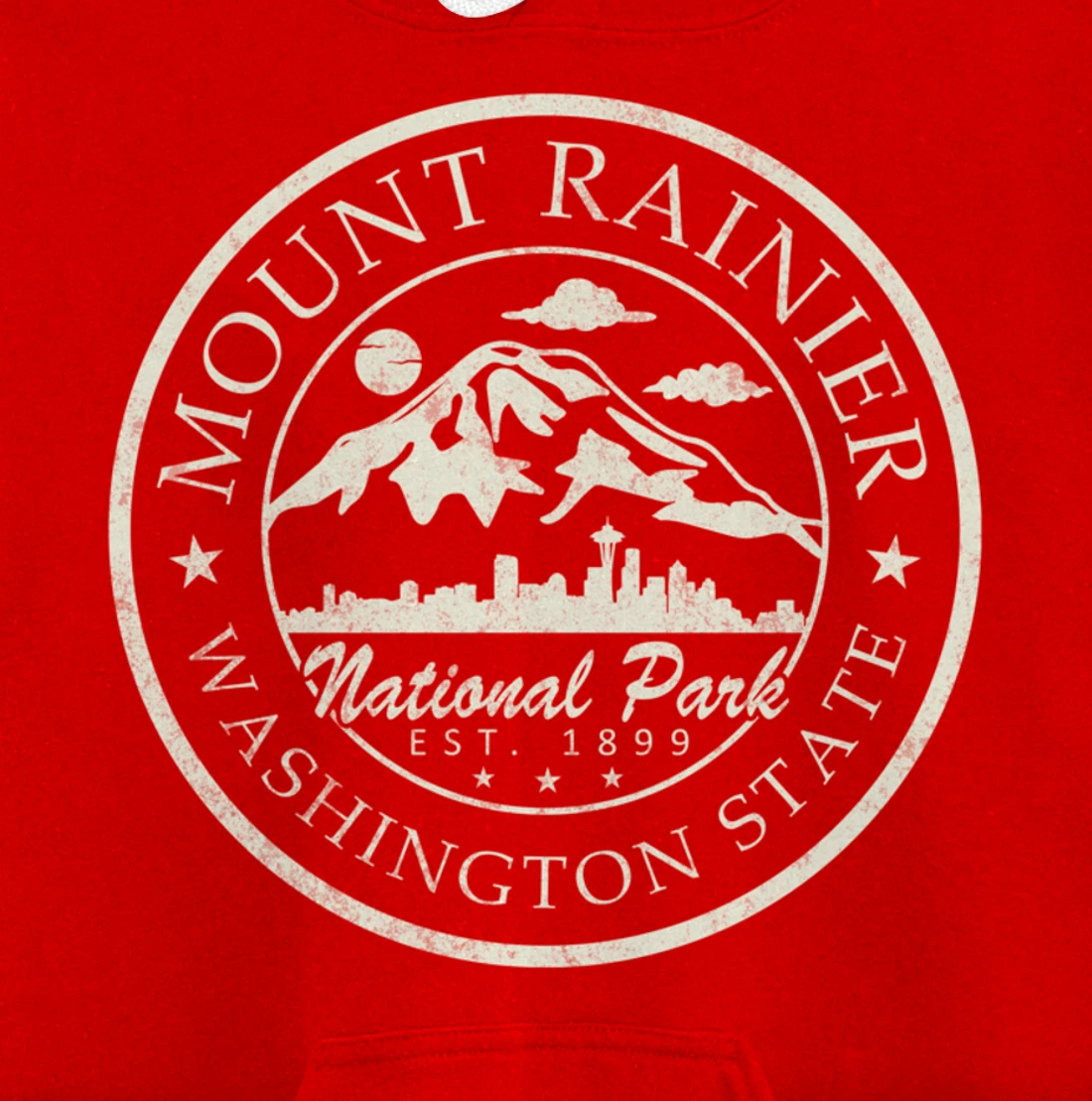 Vintage National Park Mt Rainier Retro shirt Pullover Hoodie
