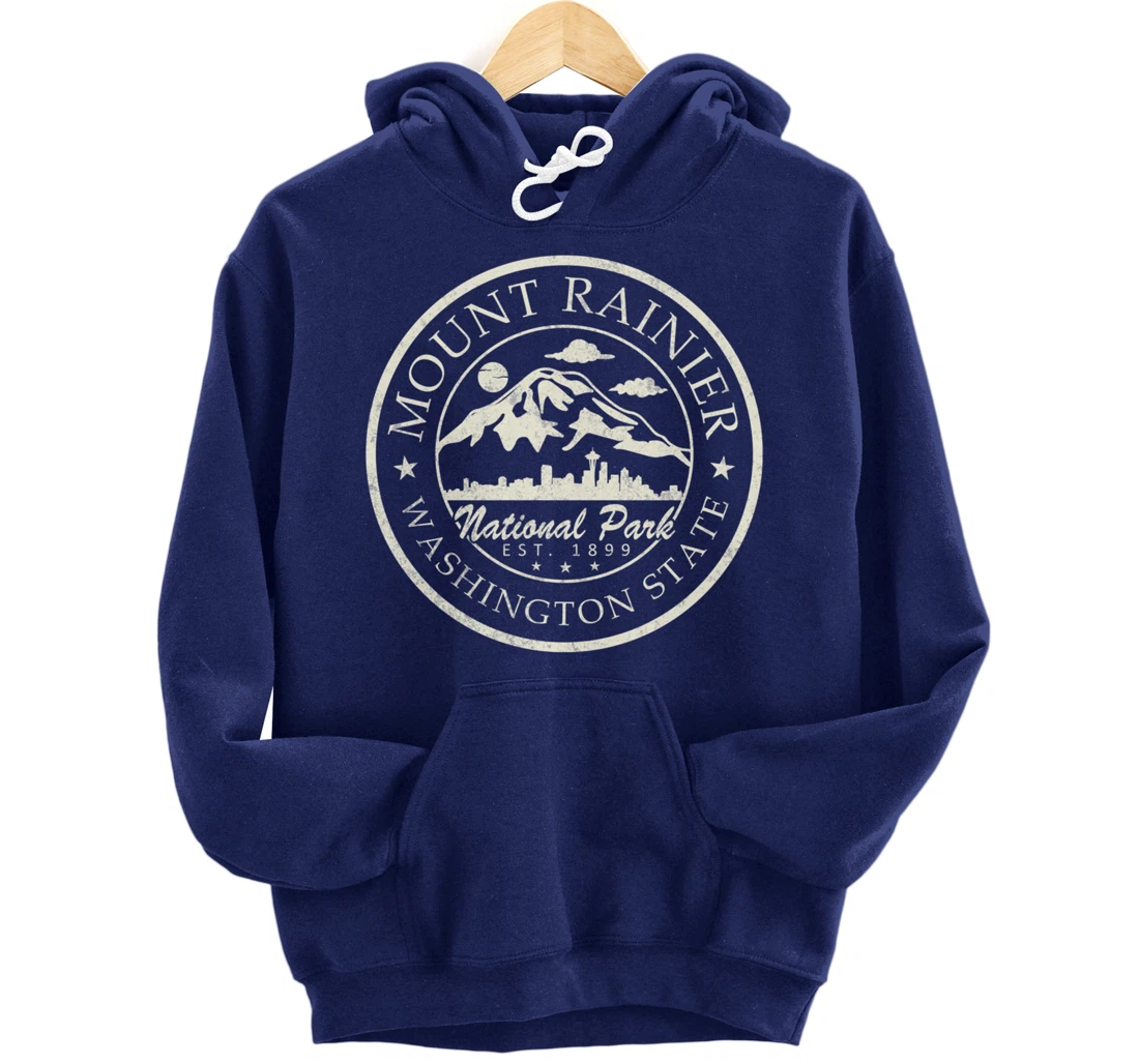 Vintage National Park Mt Rainier Retro shirt Pullover Hoodie
