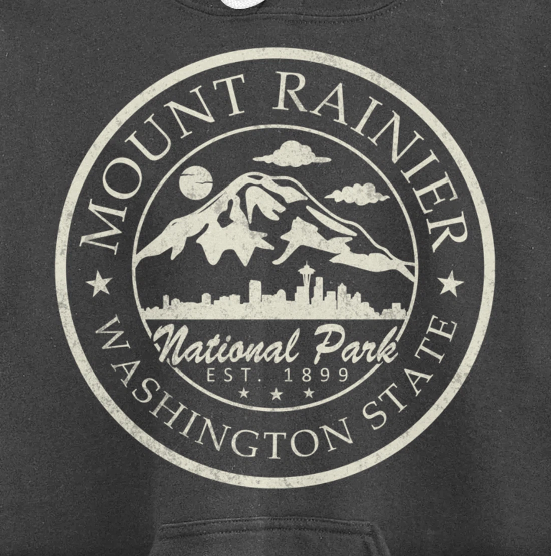 Vintage National Park Mt Rainier Retro shirt Pullover Hoodie