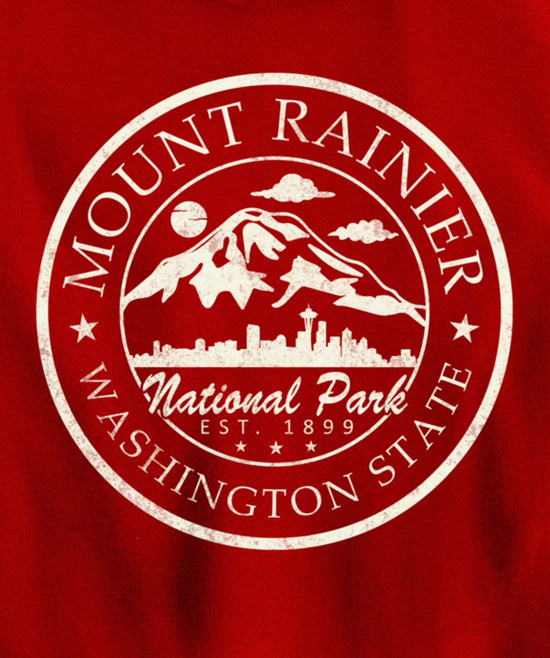 Vintage National Park Mt Rainier Retro shirt Pullover Hoodie
