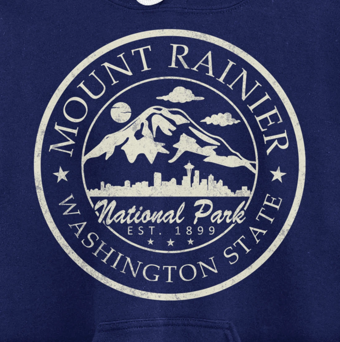 Vintage National Park Mt Rainier Retro shirt Pullover Hoodie
