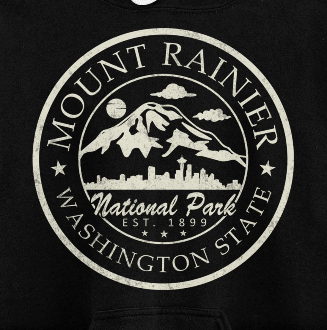 Vintage National Park Mt Rainier Retro shirt Pullover Hoodie