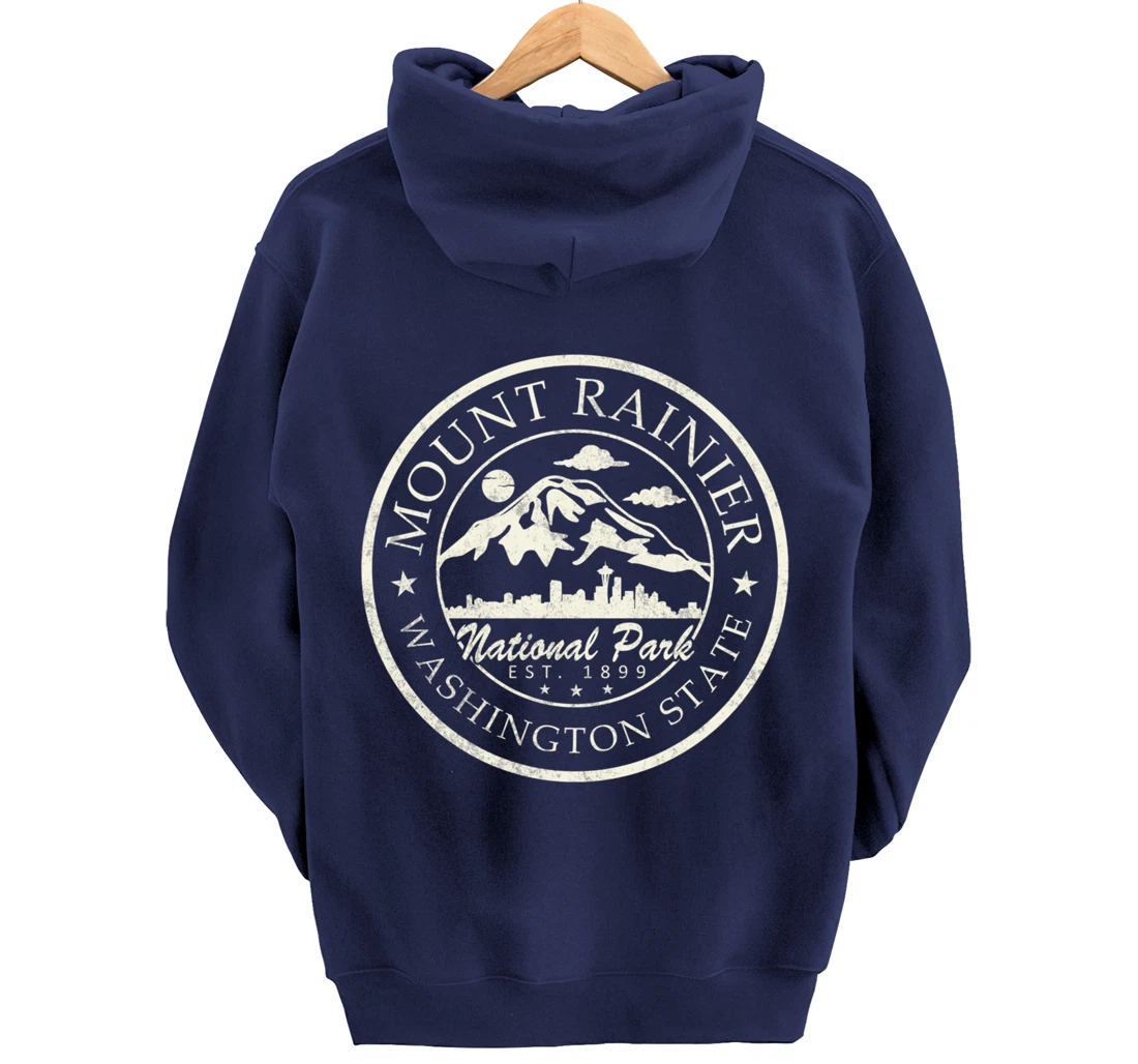 Vintage National Park Mt Rainier Retro shirt Pullover Hoodie