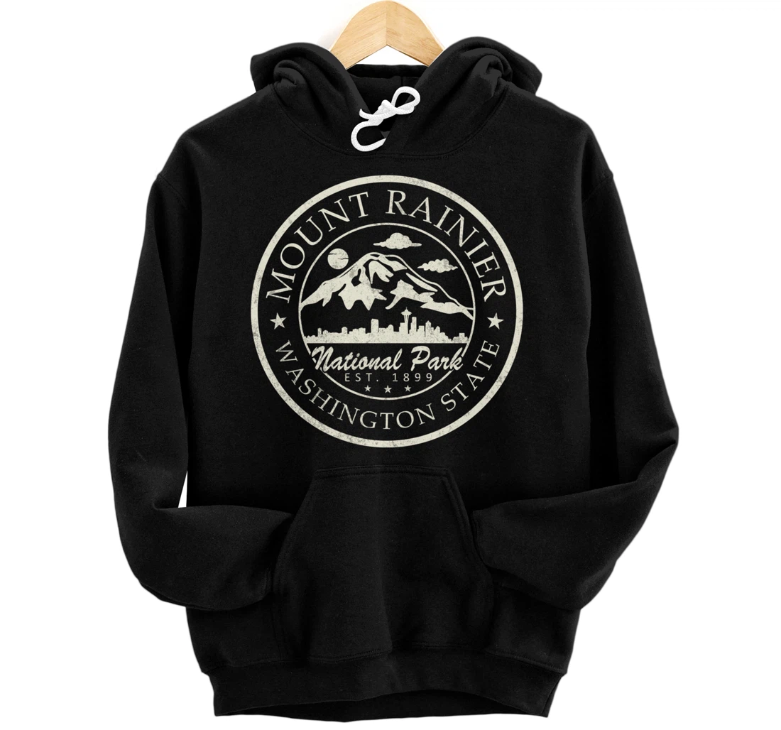 Vintage National Park Mt Rainier Retro shirt Pullover Hoodie