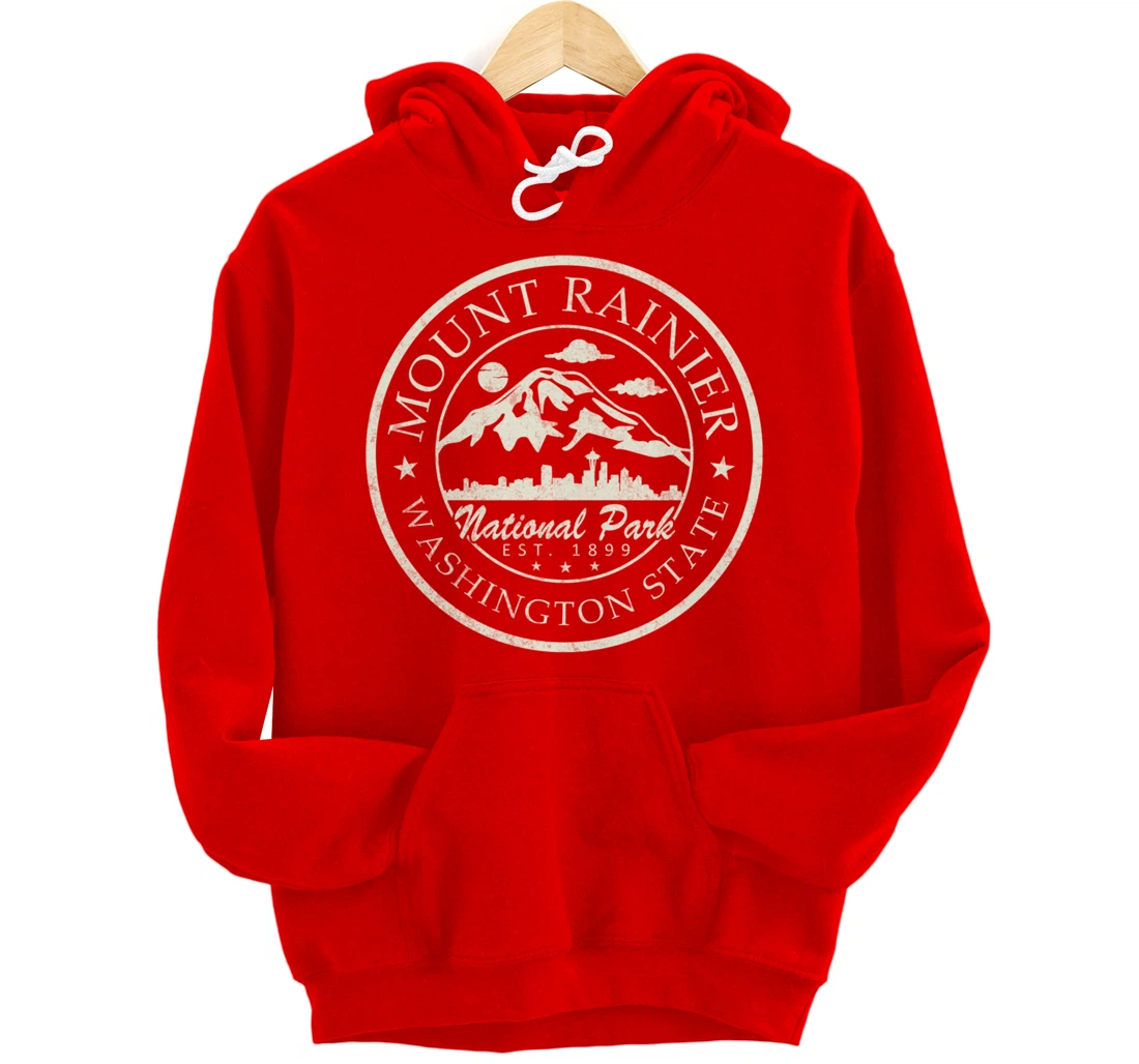Vintage National Park Mt Rainier Retro shirt Pullover Hoodie