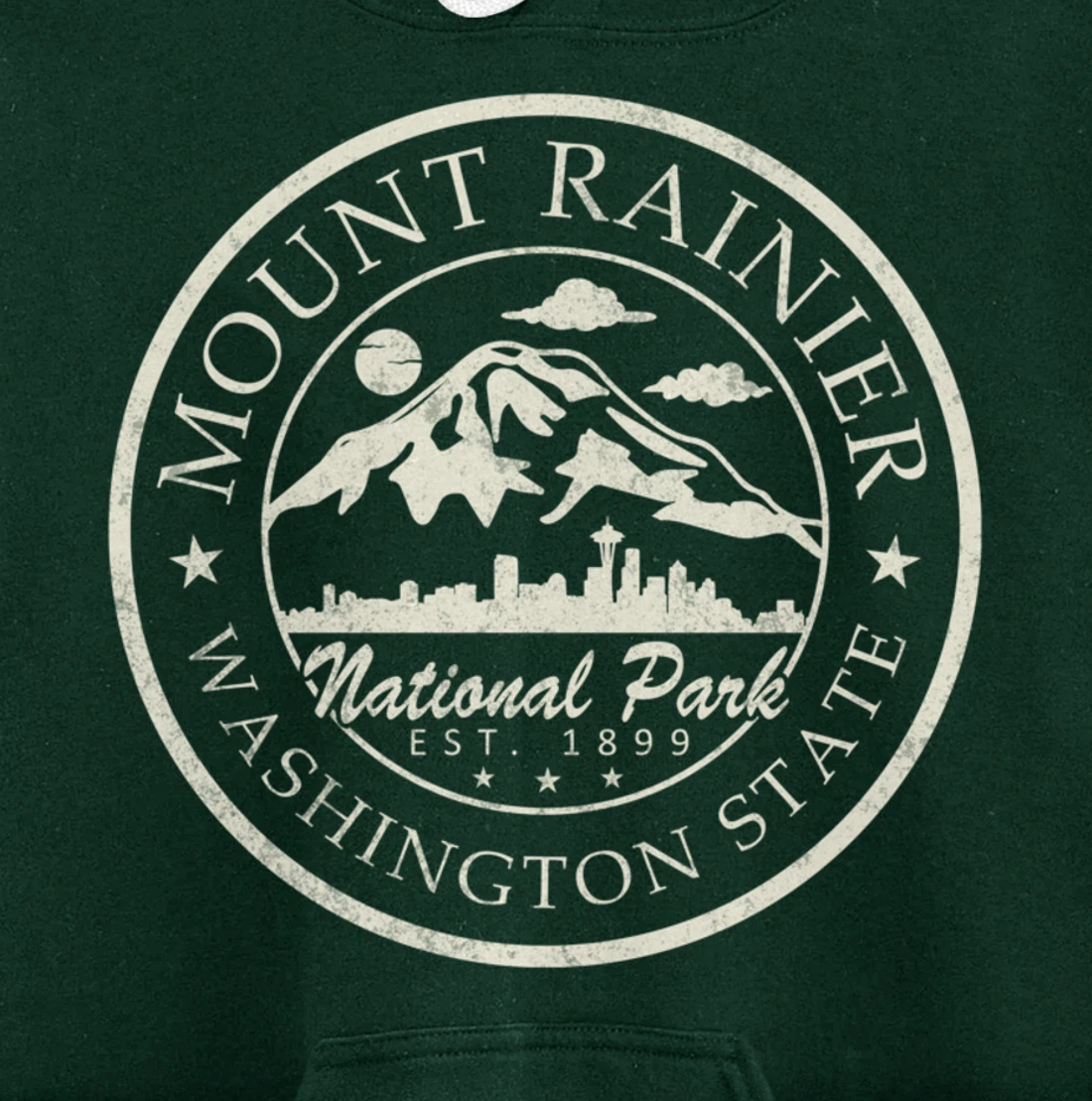 Vintage National Park Mt Rainier Retro shirt Pullover Hoodie