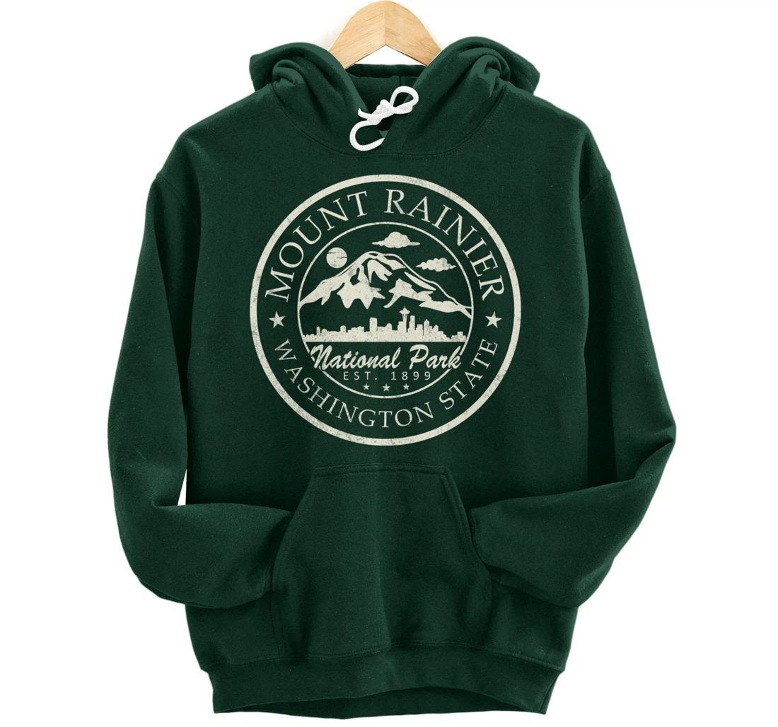 Vintage National Park Mt Rainier Retro shirt Pullover Hoodie