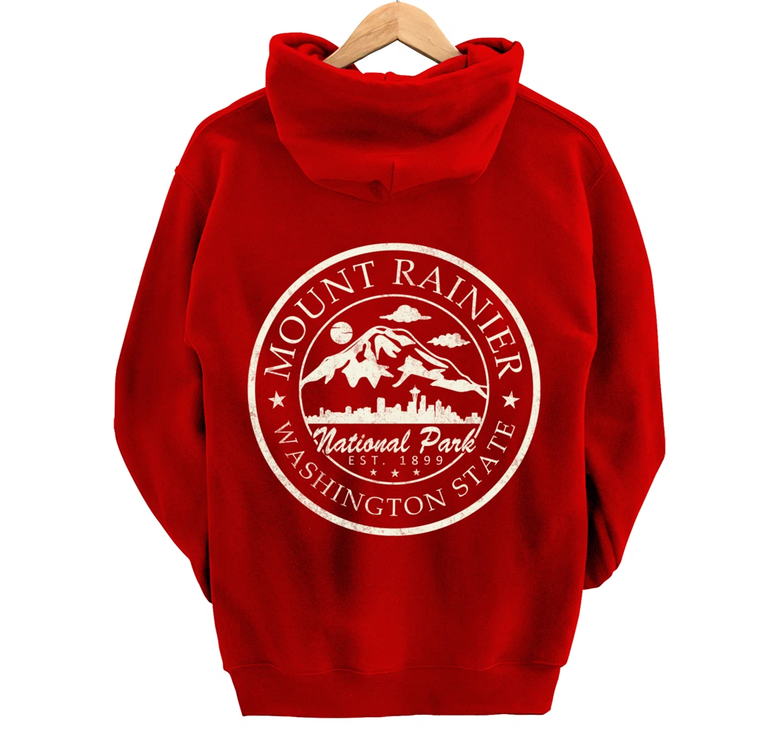 Vintage National Park Mt Rainier Retro shirt Pullover Hoodie