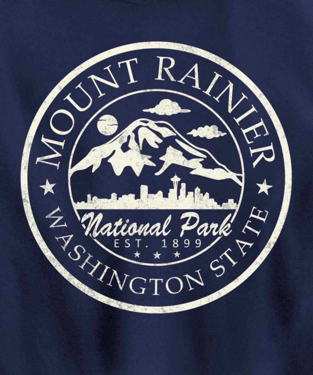 Vintage National Park Mt Rainier Retro shirt Pullover Hoodie