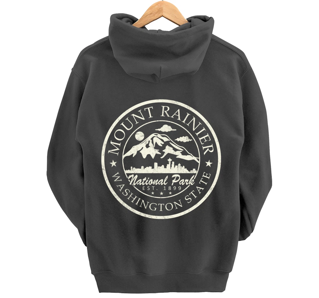 Vintage National Park Mt Rainier Retro shirt Pullover Hoodie