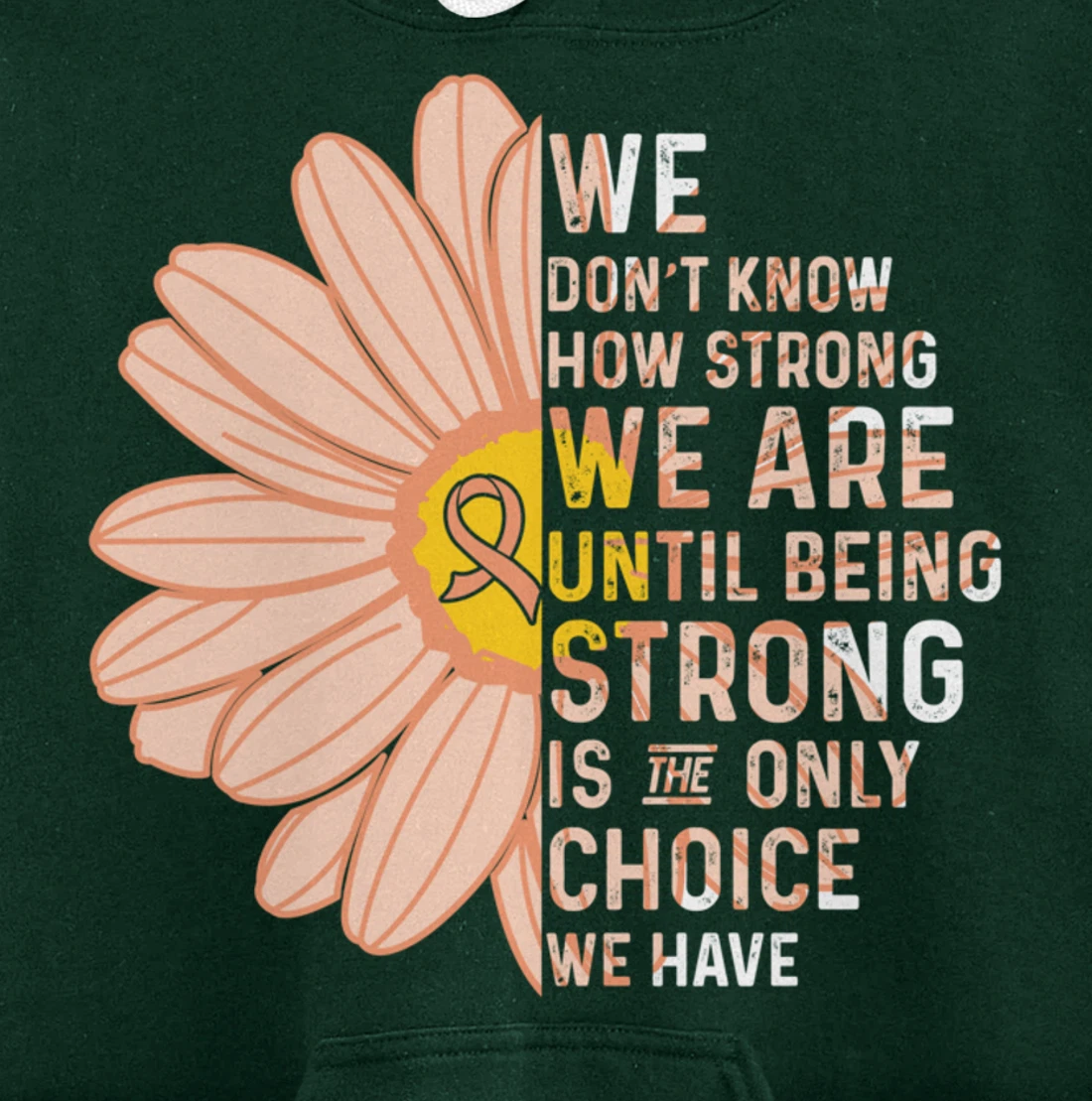 We Are Strong- Endometrial Cancer Awareness Item for Women Pullover Hoodie